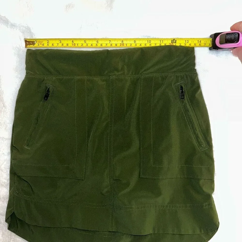 Athleta Womens Dark Olive Green Athletic Skort Size 2 EUC